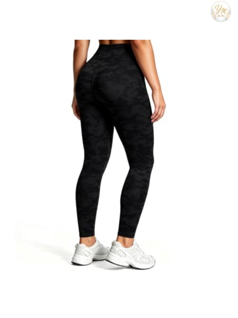 Deep V High Waist Yoga Leggings 26" Nylon Spandex Workout Pants